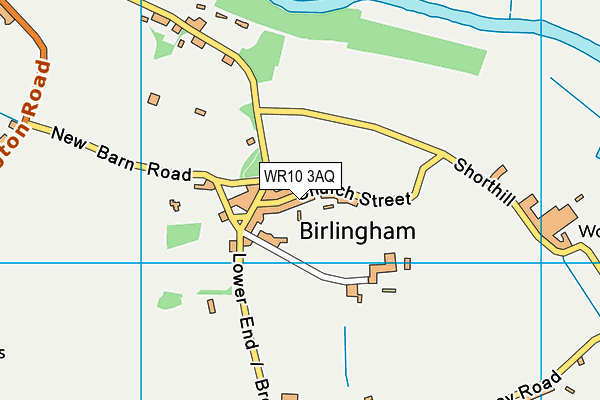Birlingham Cricket Club map (WR10 3AQ) - OS VectorMap District (Ordnance Survey)