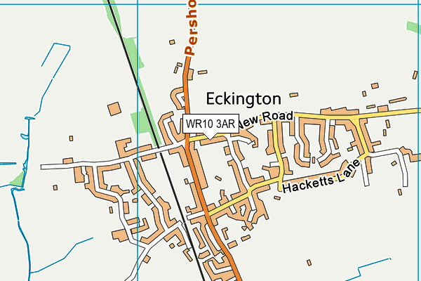 WR10 3AR map - OS VectorMap District (Ordnance Survey)