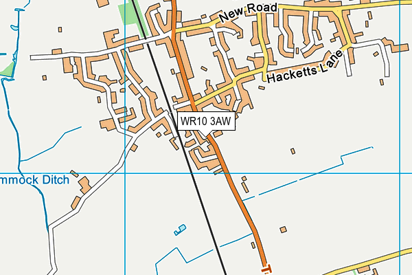 WR10 3AW map - OS VectorMap District (Ordnance Survey)