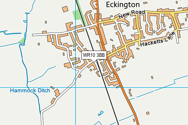 WR10 3BB map - OS VectorMap District (Ordnance Survey)