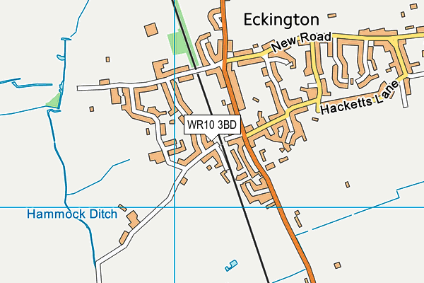 WR10 3BD map - OS VectorMap District (Ordnance Survey)