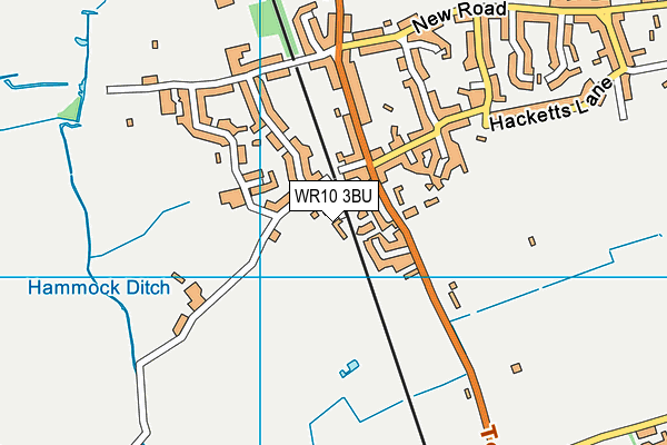 WR10 3BU map - OS VectorMap District (Ordnance Survey)