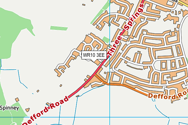 WR10 3EE map - OS VectorMap District (Ordnance Survey)