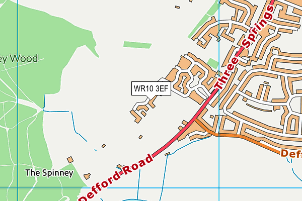 WR10 3EF map - OS VectorMap District (Ordnance Survey)