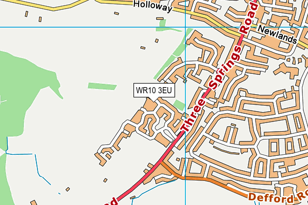 WR10 3EU map - OS VectorMap District (Ordnance Survey)
