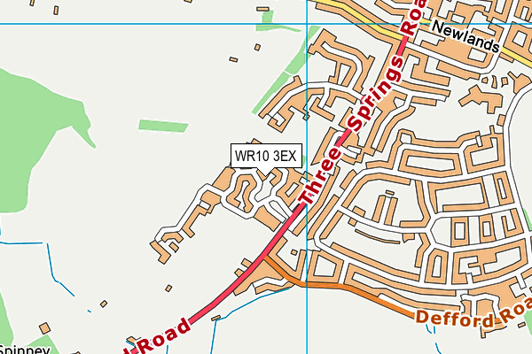 WR10 3EX map - OS VectorMap District (Ordnance Survey)
