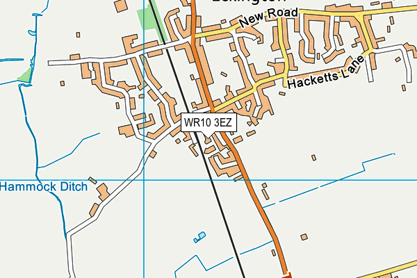 WR10 3EZ map - OS VectorMap District (Ordnance Survey)