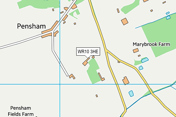 WR10 3HE map - OS VectorMap District (Ordnance Survey)