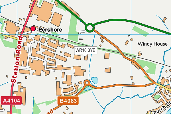 WR10 3YE map - OS VectorMap District (Ordnance Survey)