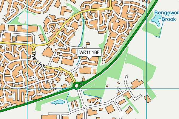 WR11 1BF map - OS VectorMap District (Ordnance Survey)