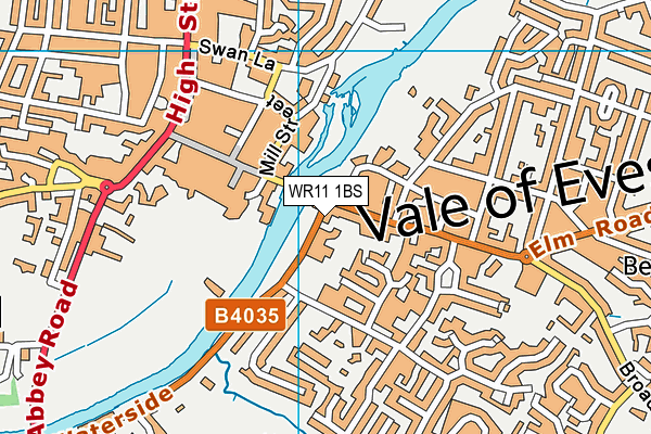 WR11 1BS map - OS VectorMap District (Ordnance Survey)