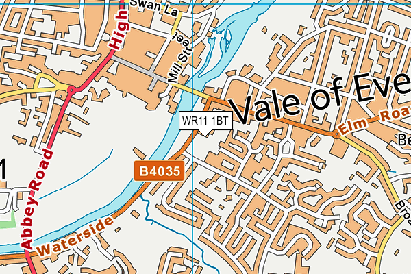 WR11 1BT map - OS VectorMap District (Ordnance Survey)