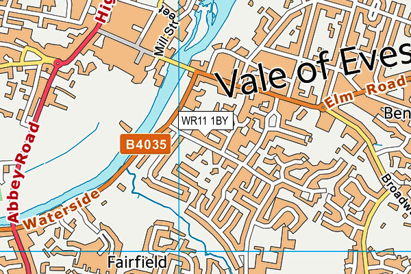 WR11 1BY map - OS VectorMap District (Ordnance Survey)