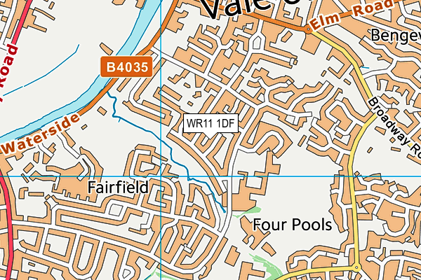 WR11 1DF map - OS VectorMap District (Ordnance Survey)