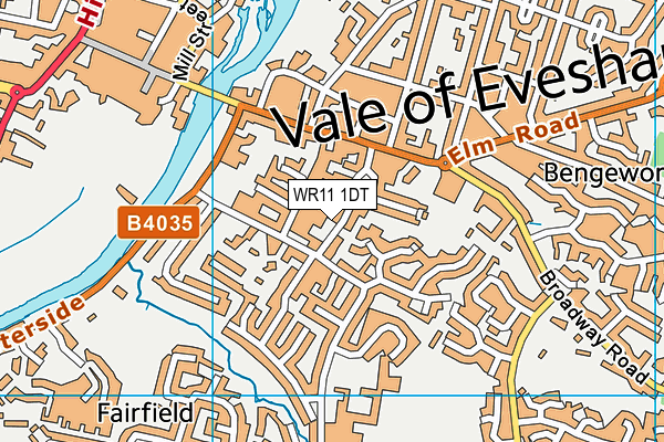 WR11 1DT map - OS VectorMap District (Ordnance Survey)