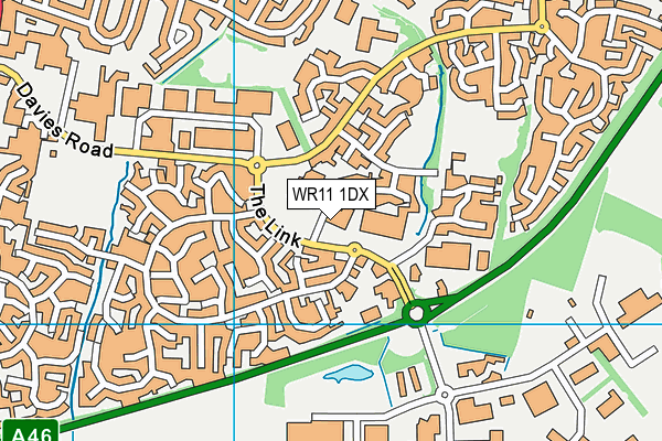 WR11 1DX map - OS VectorMap District (Ordnance Survey)