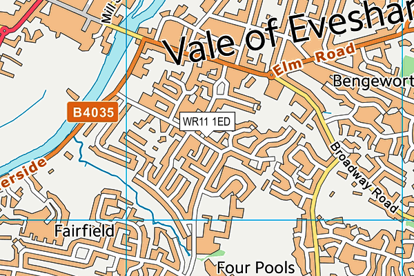 WR11 1ED map - OS VectorMap District (Ordnance Survey)