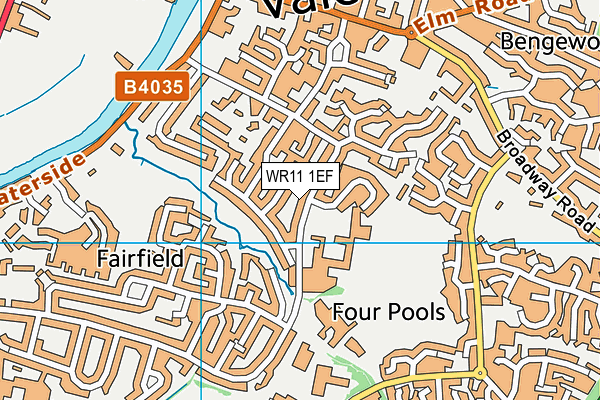 WR11 1EF map - OS VectorMap District (Ordnance Survey)