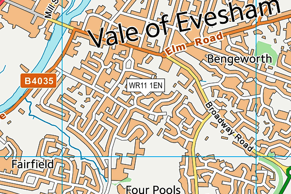 WR11 1EN map - OS VectorMap District (Ordnance Survey)