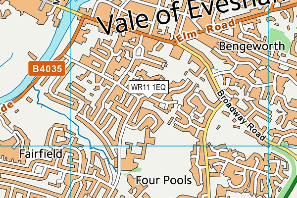 WR11 1EQ map - OS VectorMap District (Ordnance Survey)