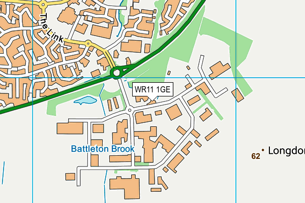 WR11 1GE map - OS VectorMap District (Ordnance Survey)