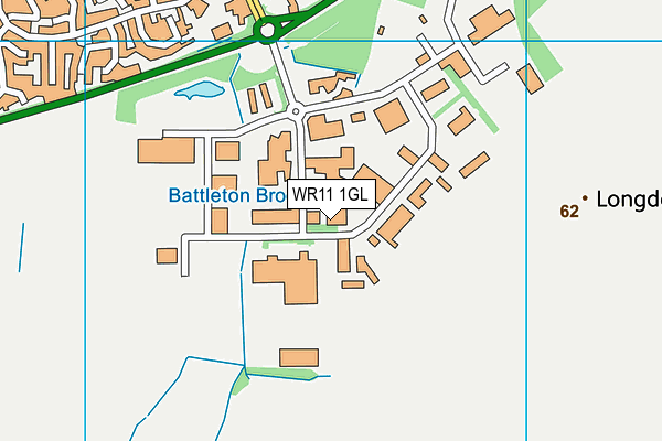 WR11 1GL map - OS VectorMap District (Ordnance Survey)