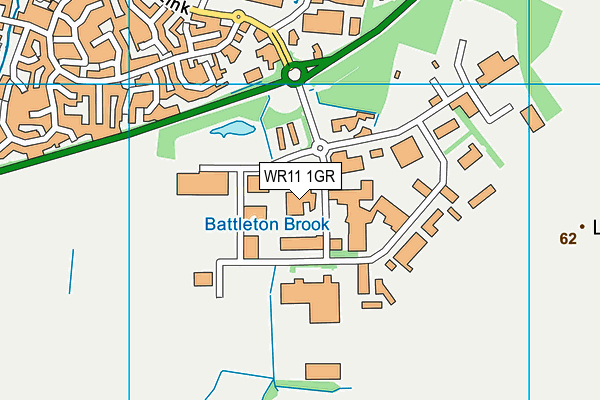 WR11 1GR map - OS VectorMap District (Ordnance Survey)