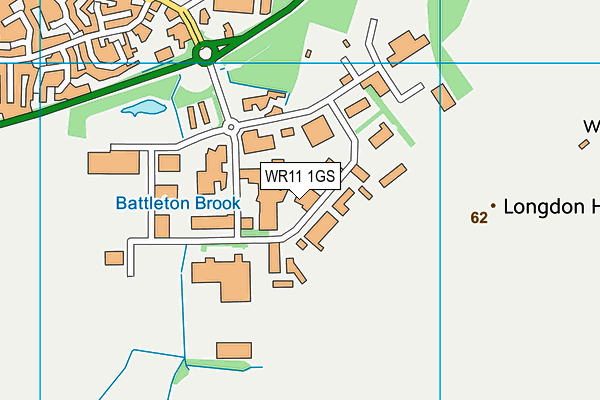 WR11 1GS map - OS VectorMap District (Ordnance Survey)