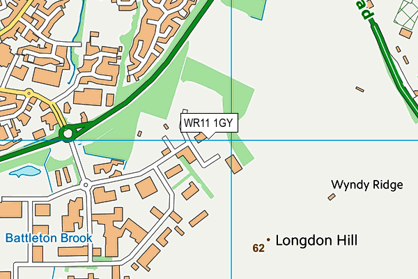 WR11 1GY map - OS VectorMap District (Ordnance Survey)