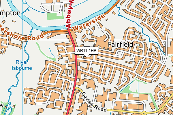 WR11 1HB map - OS VectorMap District (Ordnance Survey)