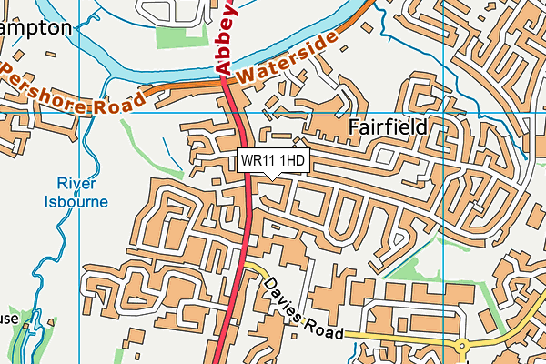 WR11 1HD map - OS VectorMap District (Ordnance Survey)