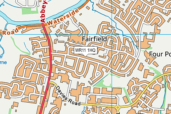 WR11 1HQ map - OS VectorMap District (Ordnance Survey)