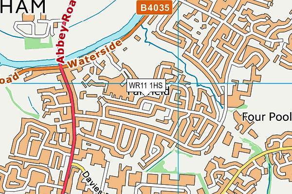 WR11 1HS map - OS VectorMap District (Ordnance Survey)