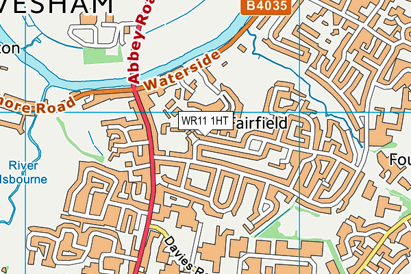 WR11 1HT map - OS VectorMap District (Ordnance Survey)