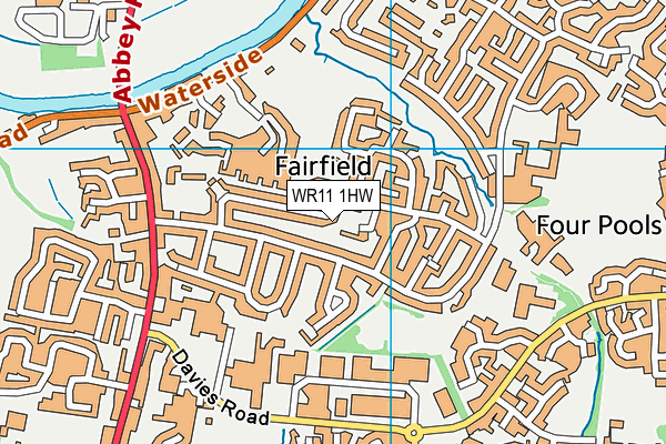 WR11 1HW map - OS VectorMap District (Ordnance Survey)