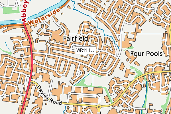 WR11 1JJ map - OS VectorMap District (Ordnance Survey)