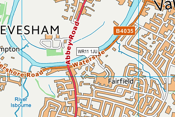 WR11 1JU map - OS VectorMap District (Ordnance Survey)