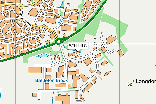 WR11 1LS map - OS VectorMap District (Ordnance Survey)