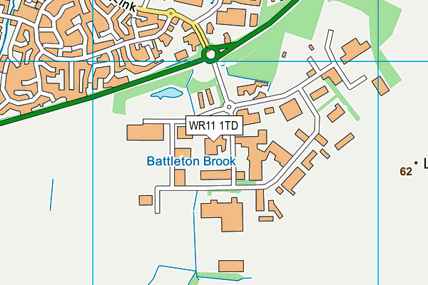 WR11 1TD map - OS VectorMap District (Ordnance Survey)