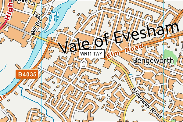 WR11 1WY map - OS VectorMap District (Ordnance Survey)