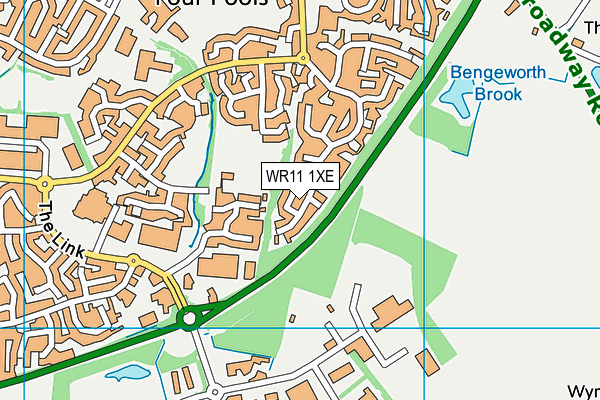 WR11 1XE map - OS VectorMap District (Ordnance Survey)