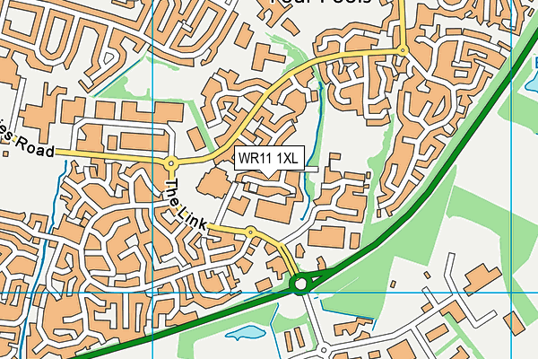 WR11 1XL map - OS VectorMap District (Ordnance Survey)