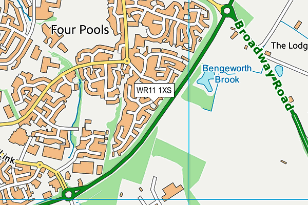 WR11 1XS map - OS VectorMap District (Ordnance Survey)