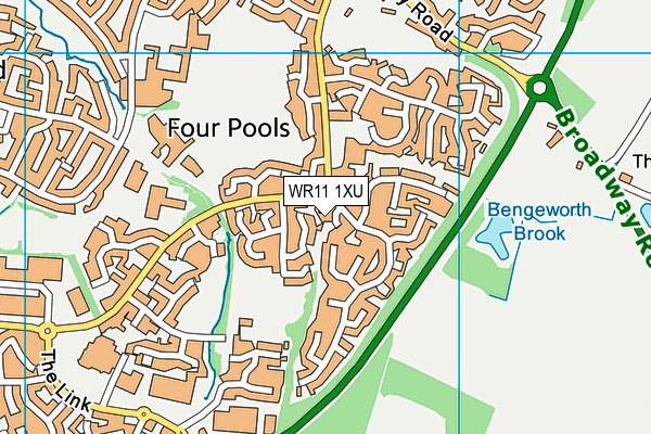 WR11 1XU map - OS VectorMap District (Ordnance Survey)