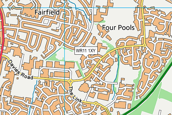 WR11 1XY map - OS VectorMap District (Ordnance Survey)