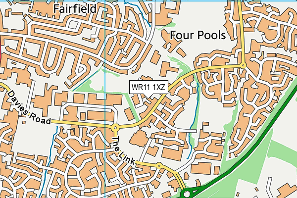 WR11 1XZ map - OS VectorMap District (Ordnance Survey)