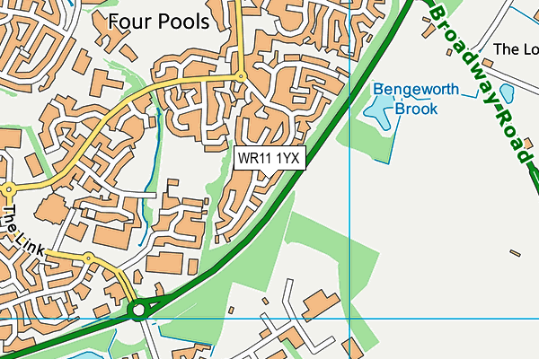 WR11 1YX map - OS VectorMap District (Ordnance Survey)