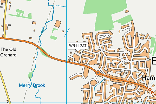 WR11 2AT map - OS VectorMap District (Ordnance Survey)