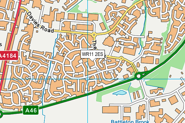 WR11 2ES map - OS VectorMap District (Ordnance Survey)