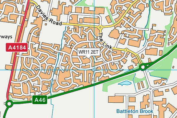 WR11 2ET map - OS VectorMap District (Ordnance Survey)